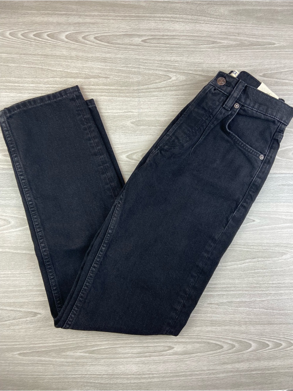 We The Free A New Day Straight Leg Pleated Jeans Size 24 - Picture 3 of 10